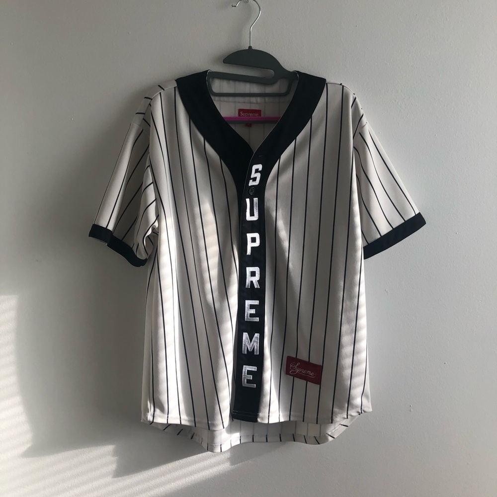 Supreme Vertical Logo Baseball Jersey